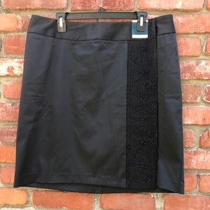 Black Embellished Skirt Lane Bryant Venezia NWT